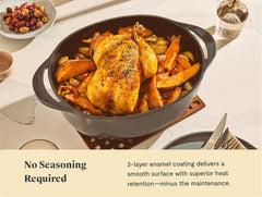 Cast Iron Oval Dutch Oven with Lid