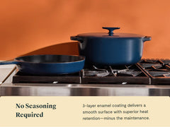 Large Enameled Cast Iron Duo