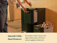 45L 2-Drawer Recycling Bin